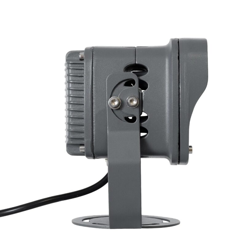 GLOBOSTAR® FLOODXENA 90124 Προβολέας Σποτ Wall Washer LED 12W 1020lm 10° AC 220-240V Αδιάβροχο IP65 Μπλε – Bridgelux SMD Chip – Γκρι Ανθρακί – Μ13.5 x Π11 x Υ15cm – 3 Χρόνια Εγγύηση