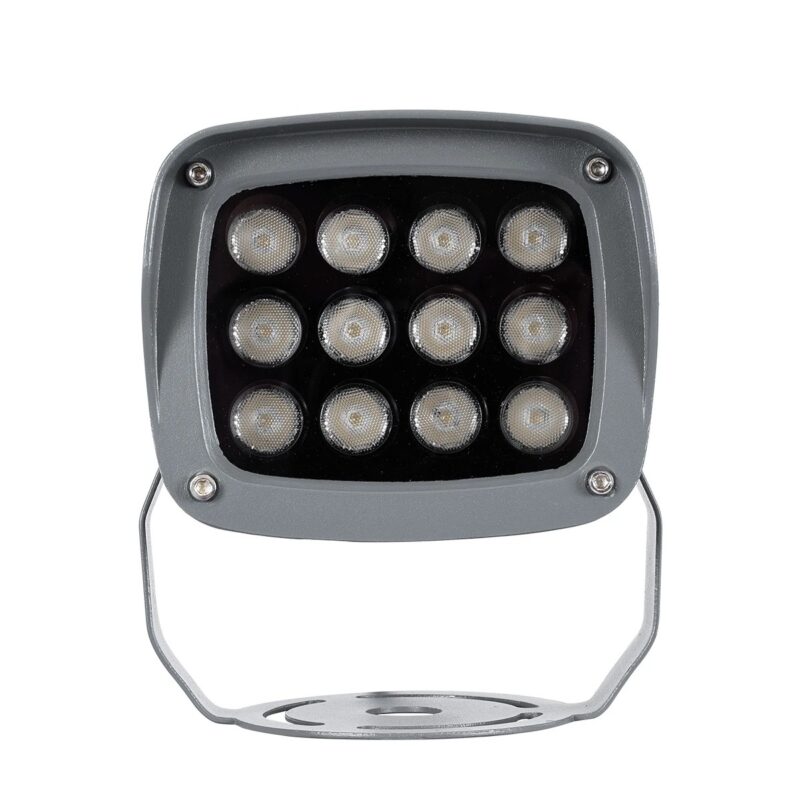 GLOBOSTAR® FLOODXENA 90125 Προβολέας Σποτ Wall Washer LED 12W 1020lm 10° AC 220-240V Αδιάβροχο IP65 Φούξια – Bridgelux SMD Chip – Γκρι Ανθρακί – Μ13.5 x Π11 x Υ15cm – 3 Χρόνια Εγγύηση