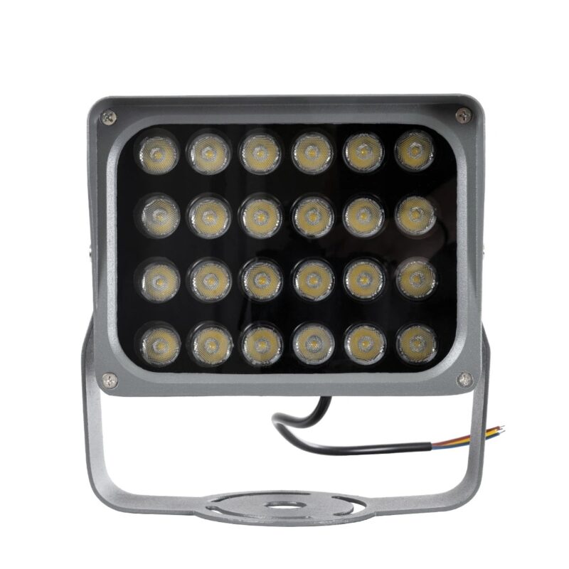 GLOBOSTAR® FLOODXENA 90129 Προβολέας Σποτ Wall Washer LED 24W 2760lm 10° AC 220-240V Αδιάβροχο IP65 Φυσικό Λευκό 4500K – Bridgelux SMD Chip – Γκρι Ανθρακί – Μ18 x Π13.5 x Υ18cm – 3 Χρόνια Εγγύηση