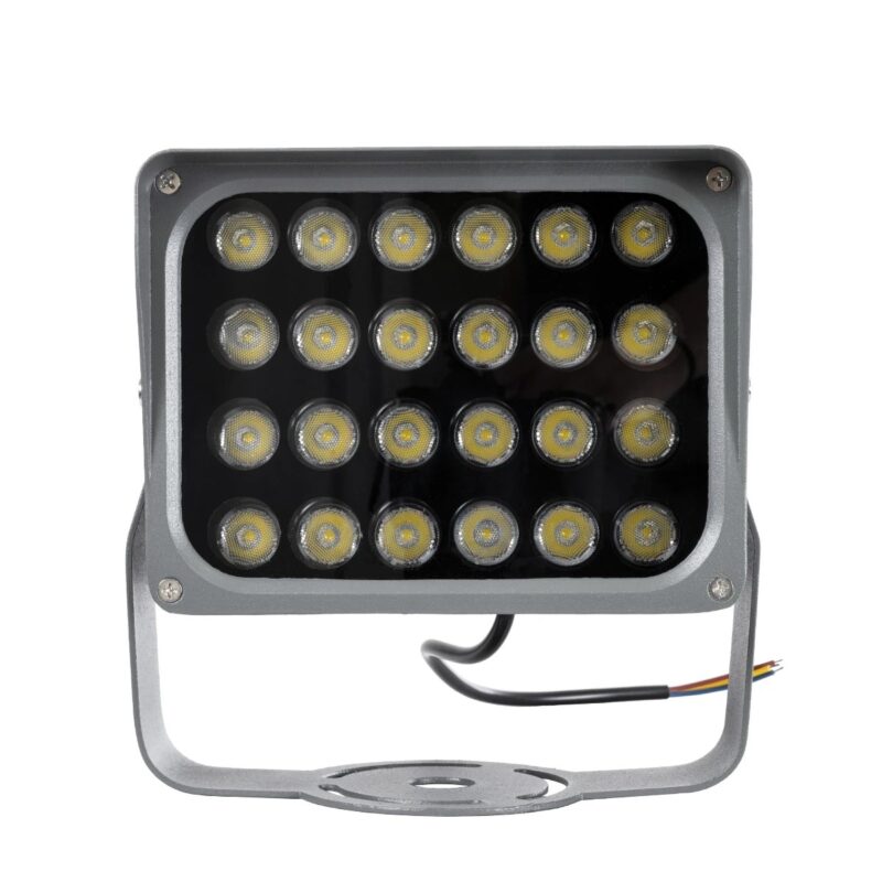 GLOBOSTAR® FLOODXENA 90130 Προβολέας Σποτ Wall Washer LED 24W 2880lm 10° AC 220-240V Αδιάβροχο IP65 Ψυχρό Λευκό 6000K – Bridgelux SMD Chip – Γκρι Ανθρακί – Μ18 x Π13.5 x Υ18cm – 3 Χρόνια Εγγύηση