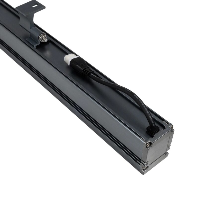 GLOBOSTAR® WASHERMARGO 90151 Μπάρα Φωτισμού Wall Washer LED 24W 2640lm 30° DC 24V Αδιάβροχο IP66 Θερμό Λευκό 2700K Dimmable – Bridgelux SMD Chip – Γκρι Ανθρακί – Μ100 x Π4 x Υ5cm – 3 Χρόνια Εγγύηση