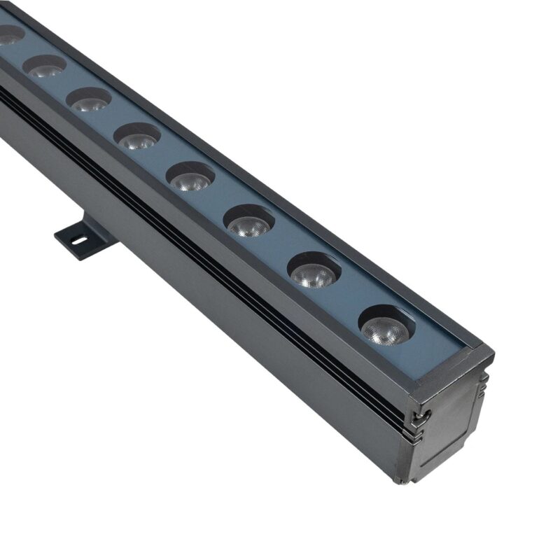 GLOBOSTAR® WASHERMARGO 90151 Μπάρα Φωτισμού Wall Washer LED 24W 2640lm 30° DC 24V Αδιάβροχο IP66 Θερμό Λευκό 2700K Dimmable – Bridgelux SMD Chip – Γκρι Ανθρακί – Μ100 x Π4 x Υ5cm – 3 Χρόνια Εγγύηση