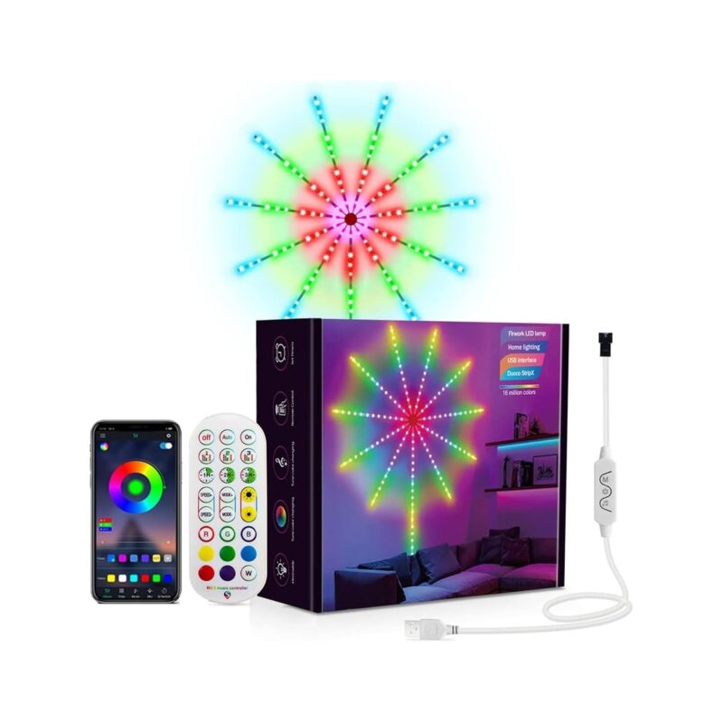 GloboStar® DIGIFRWORKS 90339 Σετ Ψηφιακής LED RGB Ταινίας 5 Μέτρων με Ψηφιακό Controller με WiFi Smart APP & Ασύρματο Χειριστήριο RF 2.4Ghz – LED SMD 5050 50W/Σετ 156LED/Σετ 156PIXEL/Σετ 3000lm/Σετ 120° DC 5V με USB 2.0 IP20 Πολύχρωμο RGB – Dimmable – Μ205 x Π105 x Υ1.5cm – 2 Χρόνια Εγγύηση