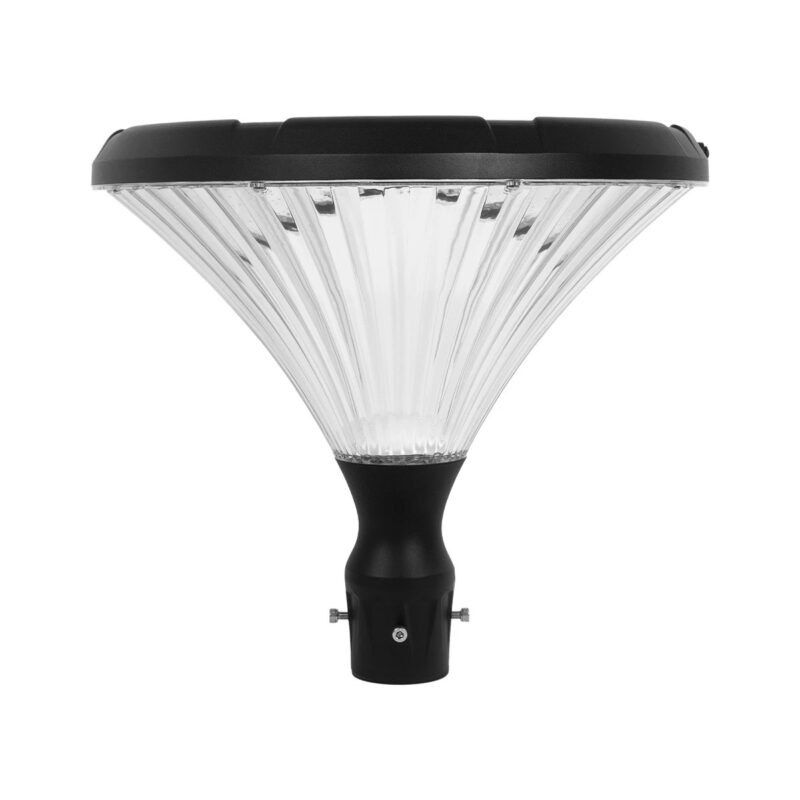 GLOBOSTAR® SQUARE 90503 Φωτιστικό Κεφαλής Post Top Πλατείας/Πάρκου/Κήπου LED 40W 1600lm 120° DC 5V με Ενσωματωμένο Φωτοβολταϊκό Panel 5V 25W & Επαναφορτιζόμενη Μπαταρία Li-ion 3.2V 30000mAh με Αισθητήρα Κίνησης-Ημέρας-Νύχτας Αδιάβροχο IP65 Θερμό Λευκό 2700K – Sanan SMD Chip – Γκρι Ανθρακί Ματ – Μ54 x Π54 x Υ48.5cm – 2 Χρόνια Εγγύηση