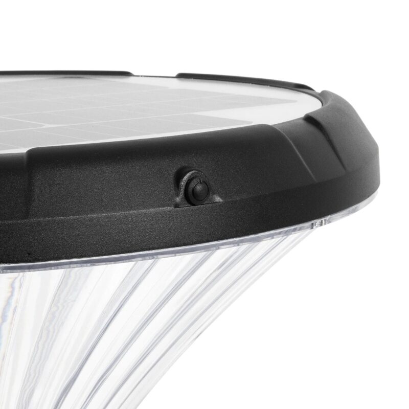 GLOBOSTAR® SQUARE 90503 Φωτιστικό Κεφαλής Post Top Πλατείας/Πάρκου/Κήπου LED 40W 1600lm 120° DC 5V με Ενσωματωμένο Φωτοβολταϊκό Panel 5V 25W & Επαναφορτιζόμενη Μπαταρία Li-ion 3.2V 30000mAh με Αισθητήρα Κίνησης-Ημέρας-Νύχτας Αδιάβροχο IP65 Θερμό Λευκό 2700K – Sanan SMD Chip – Γκρι Ανθρακί Ματ – Μ54 x Π54 x Υ48.5cm – 2 Χρόνια Εγγύηση