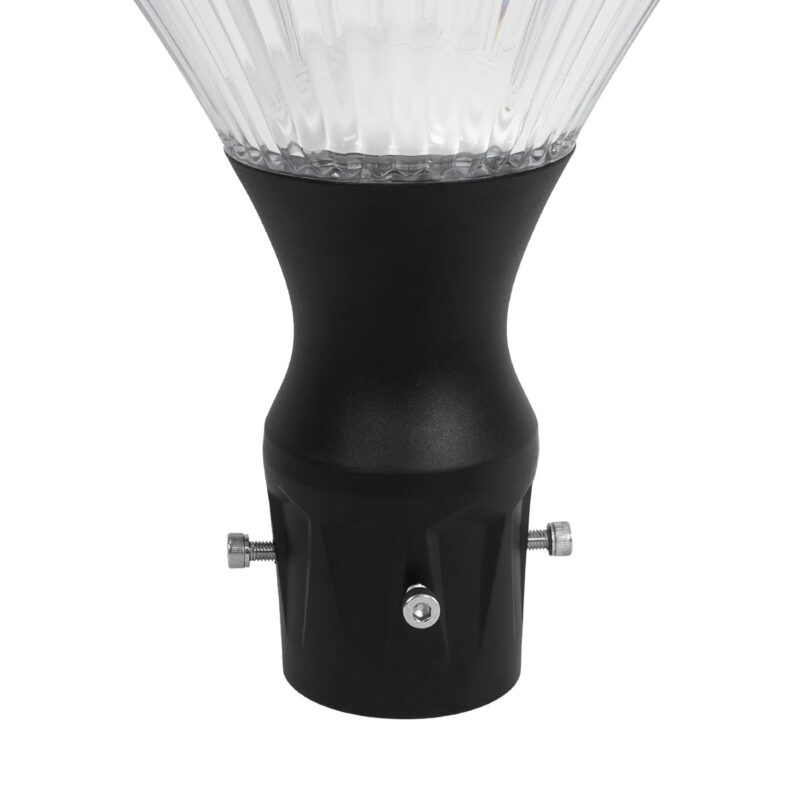 GLOBOSTAR® SQUARE 90503 Φωτιστικό Κεφαλής Post Top Πλατείας/Πάρκου/Κήπου LED 40W 1600lm 120° DC 5V με Ενσωματωμένο Φωτοβολταϊκό Panel 5V 25W & Επαναφορτιζόμενη Μπαταρία Li-ion 3.2V 30000mAh με Αισθητήρα Κίνησης-Ημέρας-Νύχτας Αδιάβροχο IP65 Θερμό Λευκό 2700K – Sanan SMD Chip – Γκρι Ανθρακί Ματ – Μ54 x Π54 x Υ48.5cm – 2 Χρόνια Εγγύηση