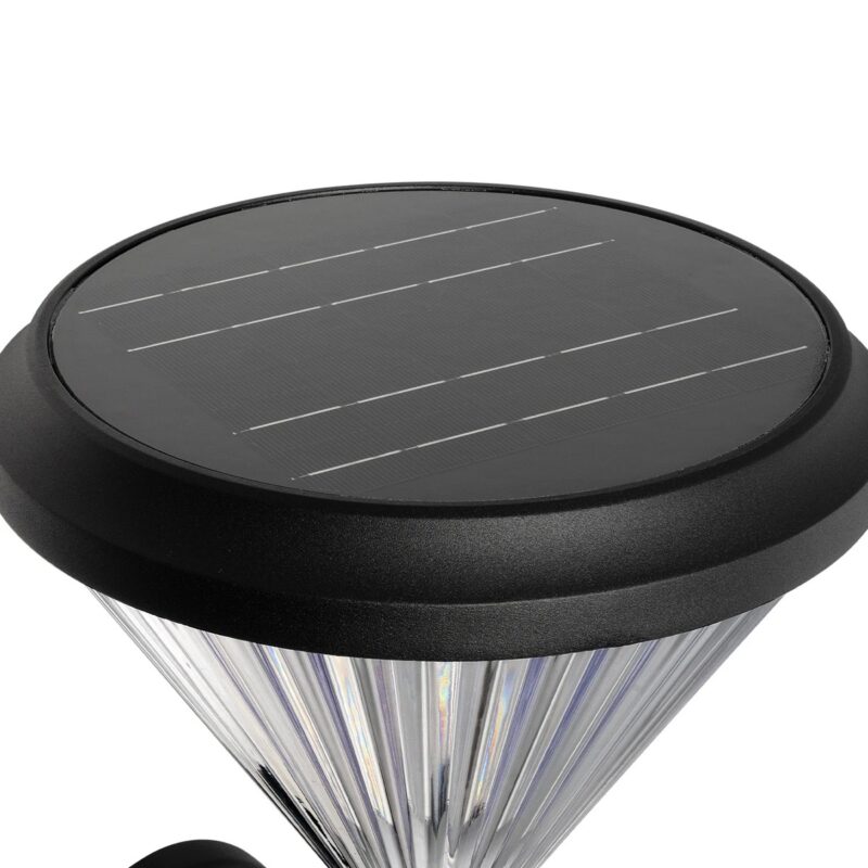 GLOBOSTAR® SOLARTIS 90527 Μοντέρνο Φωτιστικό Τοίχου – Απλίκα LED 10W 1000lm 180° με Ενσωματωμένο Φωτοβολταϊκό Panel 6V 5W & Επαναφορτιζόμενη Μπαταρία Li-ion 3.2V 6000mAh με Αισθητήρα Ημέρας-Νύχτας Αδιάβροχο IP65 Ψυχρό Λευκό 6000K – Sanan SMD Chip – Μαύρο – Μ26.5 x Π30 x Υ40cm – 2 Χρόνια Εγγύηση