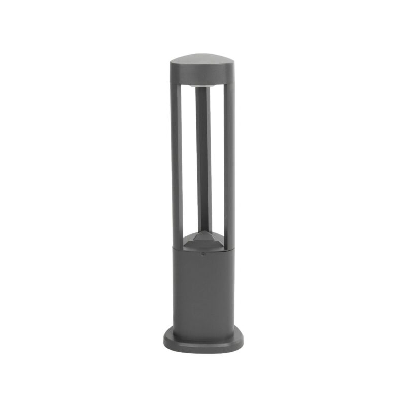 GLOBOSTAR® RODEMA 90545 Φωτιστικό Κολωνάκι Κήπου LED 15W 1500lm 60° AC 220-240V Αδιάβροχο IP65 Θερμό Λευκό 2700K – Γκρι Ανθρακί – Μ16.5 x Π16.5 x Υ60cm – 3 Χρόνια Εγγύηση