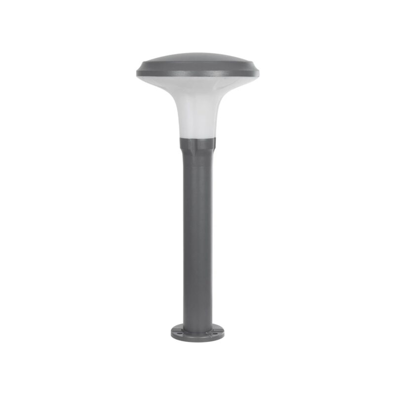GLOBOSTAR® WHISPER 90548 Φωτιστικό Κολωνάκι Κήπου με Ντουί 1 x E27 AC 220-240V Αδιάβροχο IP65 – Γκρι Ανθρακί – Μ27 x Π27 x Υ79cm