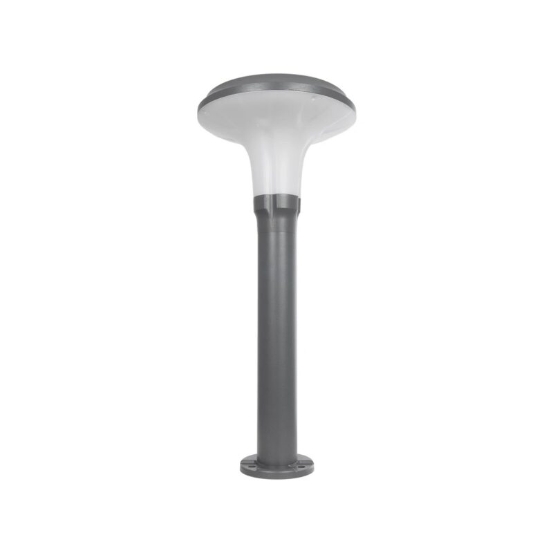 GLOBOSTAR® WHISPER 90548 Φωτιστικό Κολωνάκι Κήπου με Ντουί 1 x E27 AC 220-240V Αδιάβροχο IP65 – Γκρι Ανθρακί – Μ27 x Π27 x Υ79cm