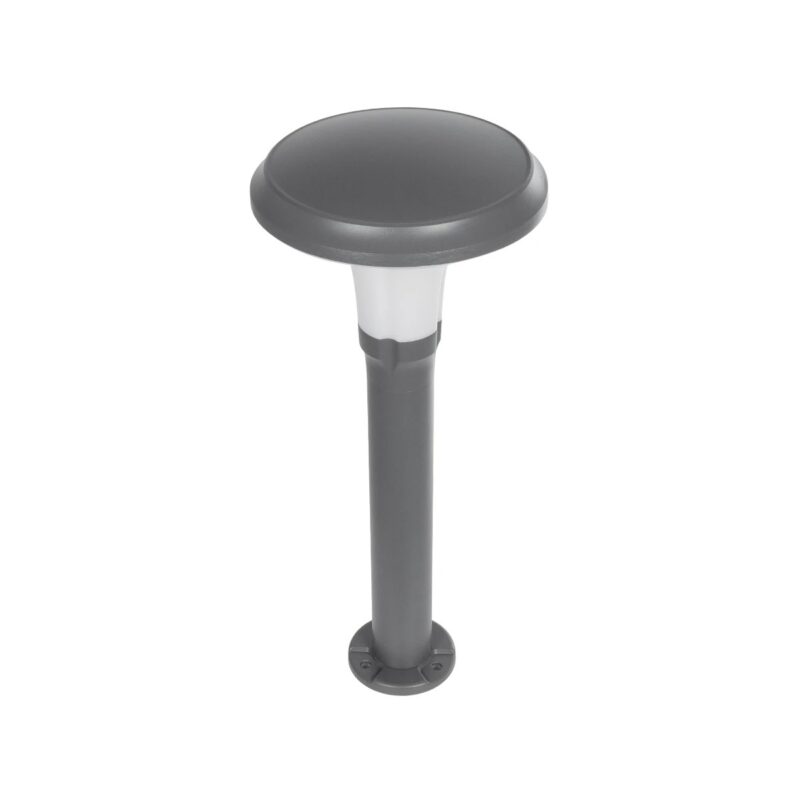 GLOBOSTAR® WHISPER 90548 Φωτιστικό Κολωνάκι Κήπου με Ντουί 1 x E27 AC 220-240V Αδιάβροχο IP65 – Γκρι Ανθρακί – Μ27 x Π27 x Υ79cm