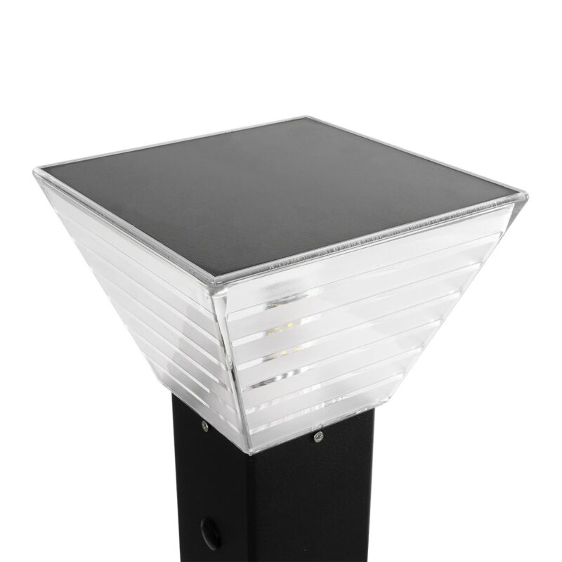 GLOBOSTAR® VEGGIE 90549 Φωτιστικό Κολωνάκι Κήπου με Ντουί 1 x E27 60° AC 220-240V Αδιάβροχο IP65 – Μαύρο – Μ20 x Π20 x Υ60cm – 2 Χρόνια Εγγύηση