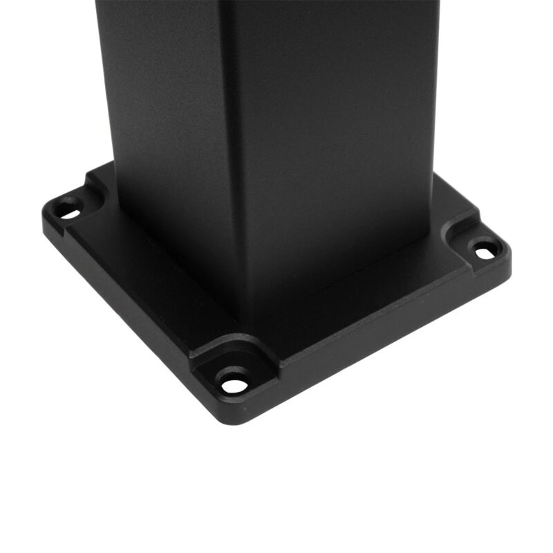GLOBOSTAR® VEGGIE 90549 Φωτιστικό Κολωνάκι Κήπου με Ντουί 1 x E27 60° AC 220-240V Αδιάβροχο IP65 – Μαύρο – Μ20 x Π20 x Υ60cm – 2 Χρόνια Εγγύηση