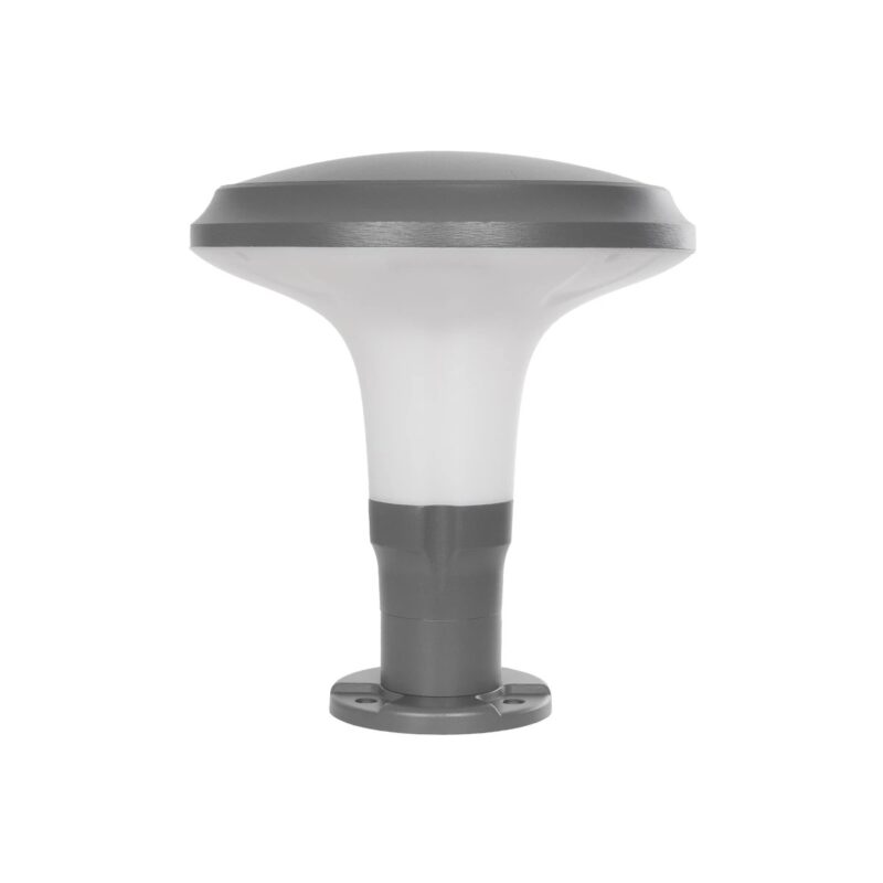 GLOBOSTAR® WHISPER 90553 Φωτιστικό Κολωνάκι Κήπου με Ντουί 1 x E27 AC 220-240V Αδιάβροχο IP65 – Γκρι Ανθρακί – Μ27 x Π27 x Υ29cm