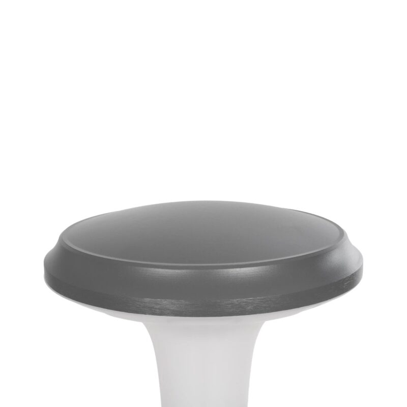 GLOBOSTAR® WHISPER 90553 Φωτιστικό Κολωνάκι Κήπου με Ντουί 1 x E27 AC 220-240V Αδιάβροχο IP65 – Γκρι Ανθρακί – Μ27 x Π27 x Υ29cm