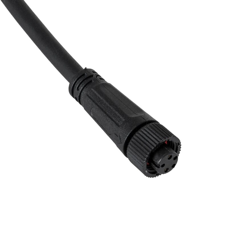 GLOBOSTAR® WWCONNECTOR 90777 5 Pin Σύνδεσμος Τροφοδοσίας για Wall Washers & Προβολείς με Είσοδο 5 x 0.25mm2 & Έξοδο 1 x Αρσενικό Βύσμα Αδιάβροχο IP65 – Μαύρο – Μ20 x Π1.5 x Υ1.5cm