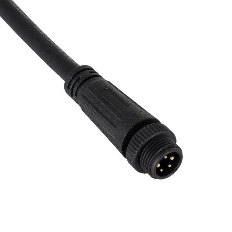 GLOBOSTAR® WWCONNECTOR 90780 5 Pin Σύνδεσμος Τροφοδοσίας για Wall Washers & Προβολείς με Είσοδο 5 x 0.25mm2 & Έξοδο 1 x Θηλυκό Βύσμα Αδιάβροχο IP65 – Μαύρο – Μ20 x Π1.5 x Υ1.5cm