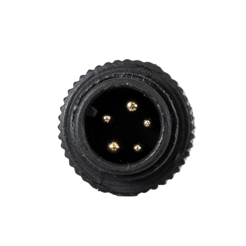 GLOBOSTAR® WWCONNECTOR 90780 5 Pin Σύνδεσμος Τροφοδοσίας για Wall Washers & Προβολείς με Είσοδο 5 x 0.25mm2 & Έξοδο 1 x Θηλυκό Βύσμα Αδιάβροχο IP65 – Μαύρο – Μ20 x Π1.5 x Υ1.5cm