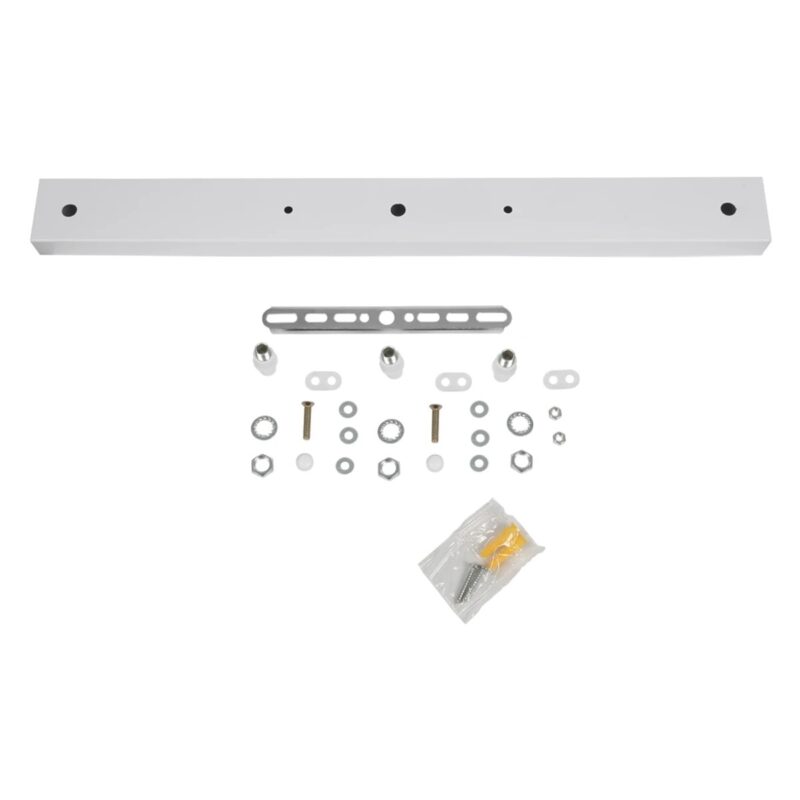 GLOBOSTAR® WALLBASE 77522 Γραμμική Μεταλλική Ροζέτα για Κρέμαση 3 Φωτιστικών – Λευκό – Μ50 x Π5 x Υ4cm