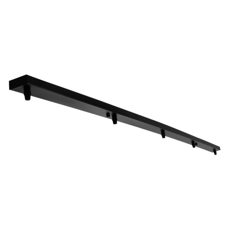 GLOBOSTAR® WALLBASE 77527 Γραμμική Μεταλλική Ροζέτα για Κρέμαση 5 Φωτιστικών – Μαύρο – Μ150 x Π5 x Υ4cm