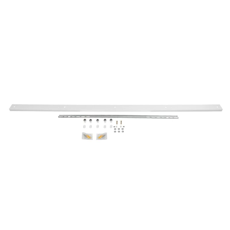 GLOBOSTAR® WALLBASE 77526 Γραμμική Μεταλλική Ροζέτα για Κρέμαση 5 Φωτιστικών – Λευκό – Μ120 x Π5 x Υ4cm