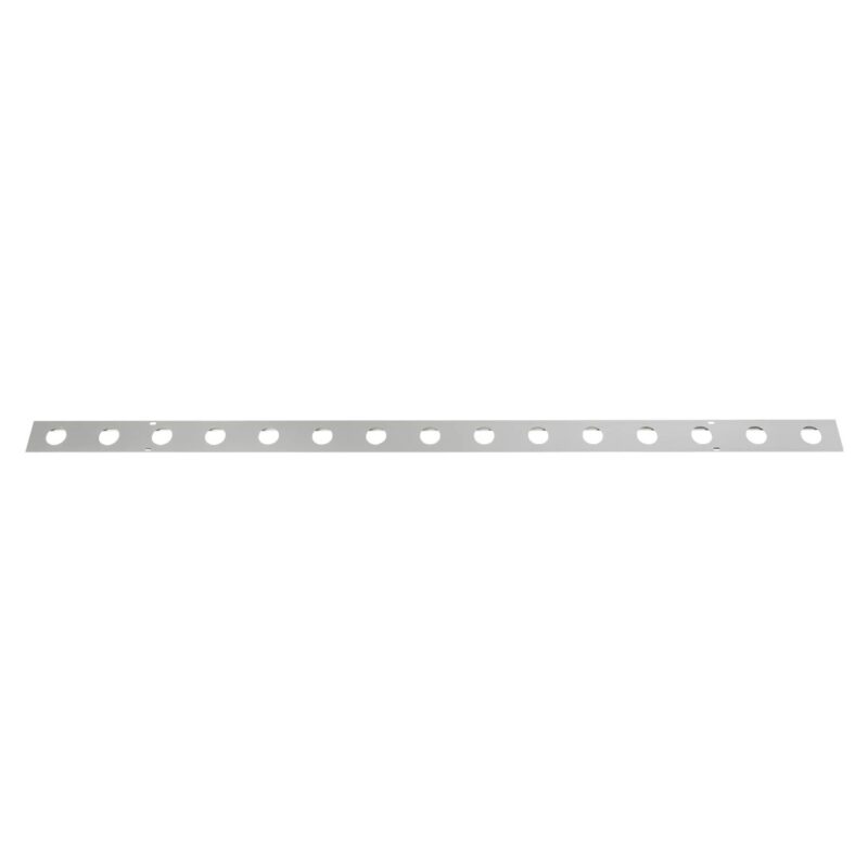 GloboStar® 90829 Μεταλλικο Καλυμμα 1 Μέτρου 15 Τεμαχίων για Ψηφιακή Αλυσίδα Γιρλάντα 20 Σποτ LED με Κωδικό 90140 Ασημί Μ100 x Π4.7 x Υ1cm