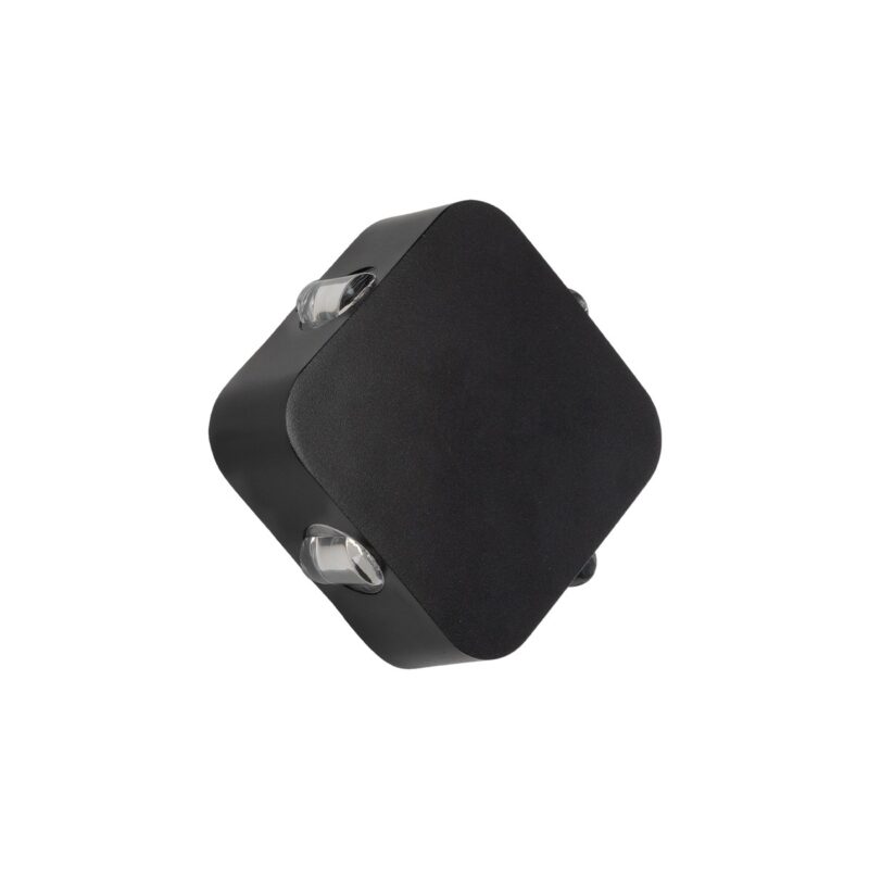 GLOBOSTAR® LUZ 60688 Μοντέρνο Φωτιστικό Τοίχου – Απλίκα LED 8W 1000lm 10° AC 220-240V Αδιάβροχο IP65 Θερμό Λευκό 2700K – CREE XPE Chip & TÜV SÜD Driver – Μαύρο Ματ – Μ13.5 x Π4.5 x Υ13.5cm – 5 Χρόνια Εγγύηση