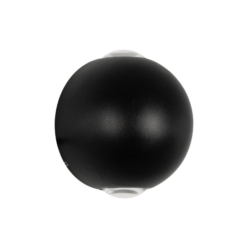 GLOBOSTAR® VEGA 60672 Μοντέρνο Φωτιστικό Τοίχου – Απλίκα LED 6W 750lm 30° AC 220-240V Αδιάβροχο IP65 Θερμό Λευκό 2700K – Bridgelux COB Chip & TÜV SÜD Driver – Μαύρο Ματ – Μ10 x Π7.5 x Υ10cm – 5 Χρόνια Εγγύηση