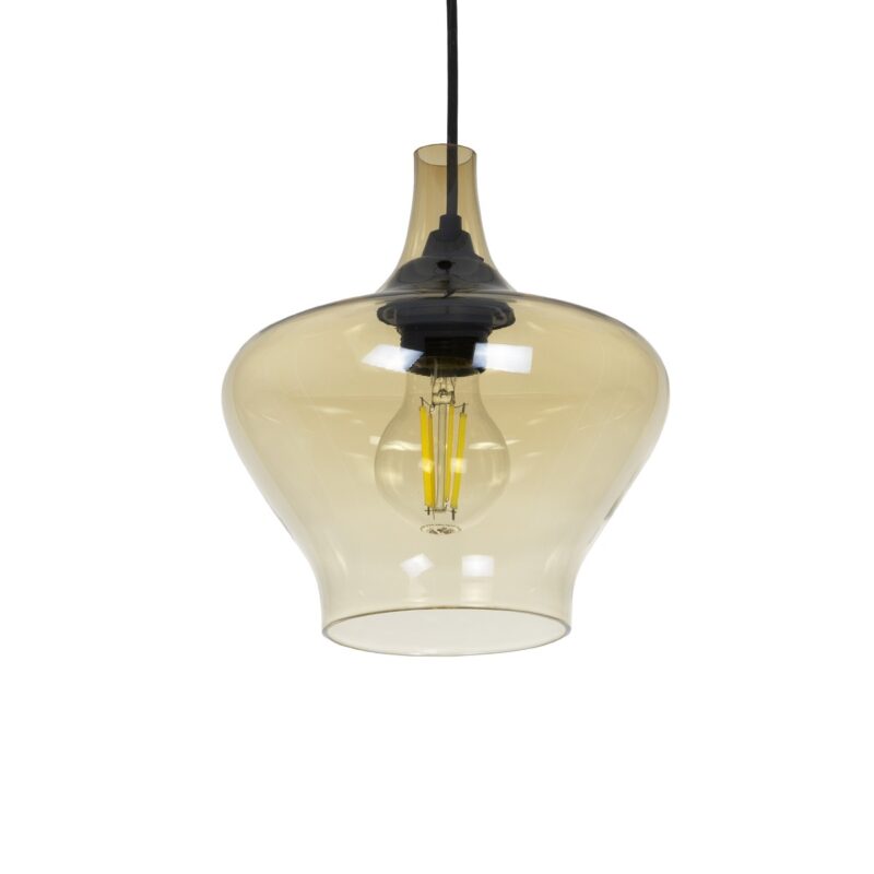 GLOBOSTAR® OVOCE 206-0033 Μοντέρνο Κρεμαστό Φωτιστικό Οροφής με Ντουί 1 x E27 AC 220-240V IP20 – Mελί – Μ20 x Π20 x Υ22cm