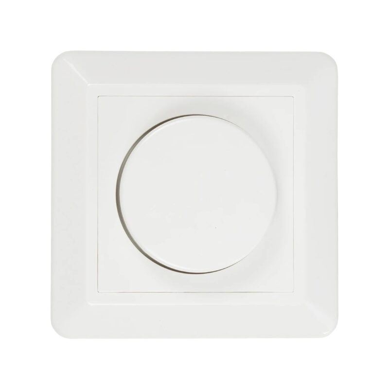 GloboStar® 999-0006 Ροοστάτης Dimmer Τοίχου LED AC100-240V 400W IP20 Μ8.4 x Π8.4 x Υ4.5cm