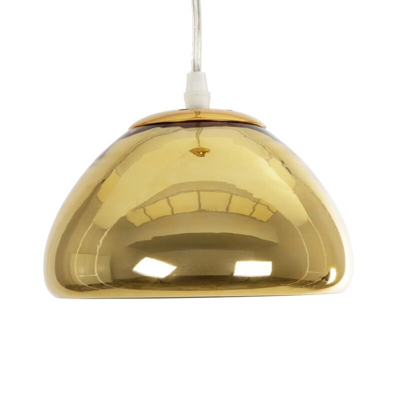 GLOBOSTAR® CRISTIN 999-0037 Μοντέρνο Κρεμαστό Φωτιστικό Οροφής με Ντουί 1 x G4 AC 220-240V IP20 – Χρυσό – Μ18 x Π18 x Υ13cm