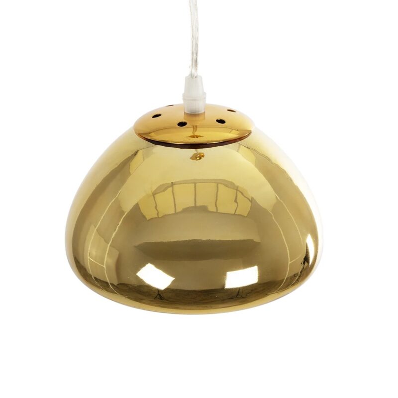 GLOBOSTAR® CRISTIN 999-0037 Μοντέρνο Κρεμαστό Φωτιστικό Οροφής με Ντουί 1 x G4 AC 220-240V IP20 – Χρυσό – Μ18 x Π18 x Υ13cm