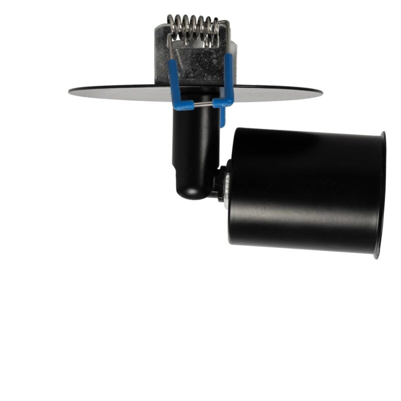 GLOBOSTAR® SARA 999-0058 Χωνευτό Φωτιστικό Οροφής με Ντουί 1 x E27 AC 220-240V IP20 – Μαύρο – Μ8 x Π8 x Υ11cm / Q5.5cm
