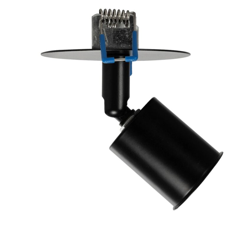GLOBOSTAR® SARA 999-0058 Χωνευτό Φωτιστικό Οροφής με Ντουί 1 x E27 AC 220-240V IP20 – Μαύρο – Μ8 x Π8 x Υ11cm / Q5.5cm