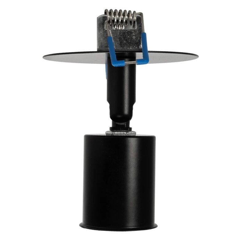 GLOBOSTAR® SARA 999-0058 Χωνευτό Φωτιστικό Οροφής με Ντουί 1 x E27 AC 220-240V IP20 – Μαύρο – Μ8 x Π8 x Υ11cm / Q5.5cm