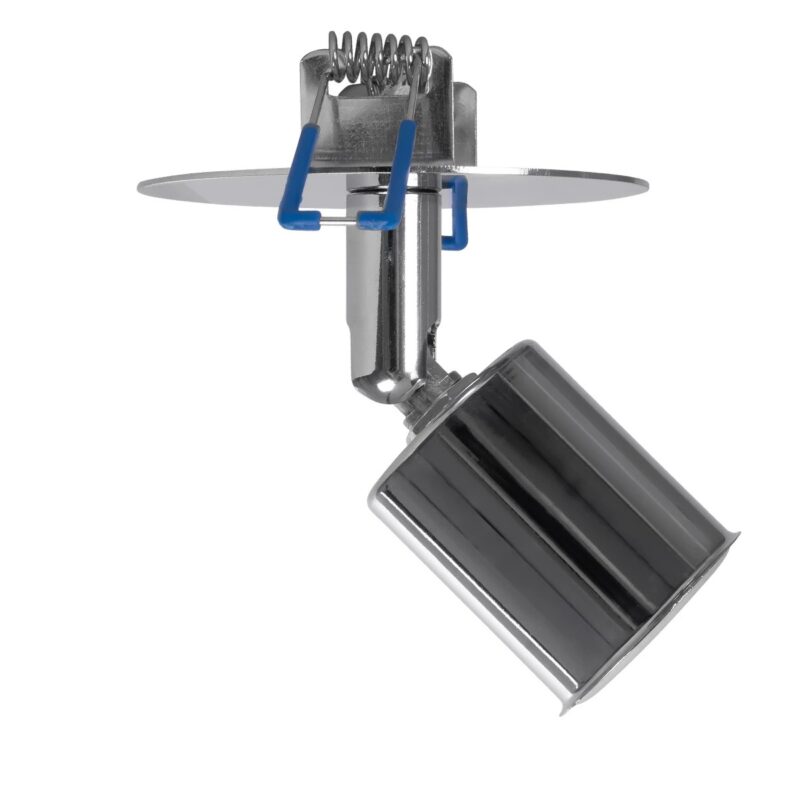 GLOBOSTAR® SARA 999-0059 Χωνευτό Φωτιστικό Οροφής με Ντουί 1 x E27 AC 220-240V IP20 – Ασημί – Μ8 x Π8 x Υ11cm / Q5.5cm
