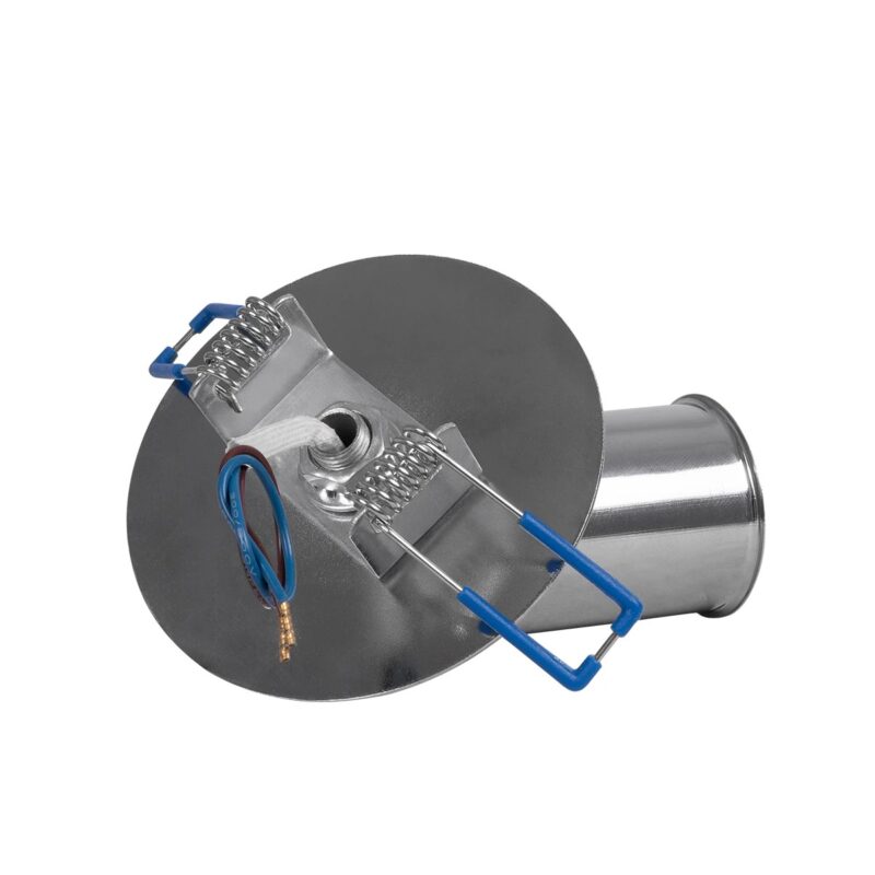 GLOBOSTAR® SARA 999-0059 Χωνευτό Φωτιστικό Οροφής με Ντουί 1 x E27 AC 220-240V IP20 – Ασημί – Μ8 x Π8 x Υ11cm / Q5.5cm