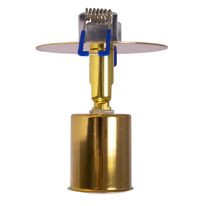 GLOBOSTAR® SARA 999-0060 Χωνευτό Φωτιστικό Οροφής με Ντουί 1 x E27 AC 220-240V IP20 – Χρυσό Πλατίνα – Μ8 x Π8 x Υ11cm / Q5.5cm