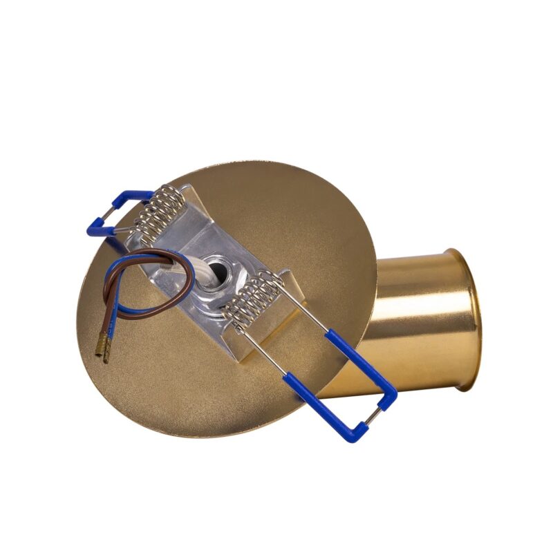 GLOBOSTAR® SARA 999-0060 Χωνευτό Φωτιστικό Οροφής με Ντουί 1 x E27 AC 220-240V IP20 – Χρυσό Πλατίνα – Μ8 x Π8 x Υ11cm / Q5.5cm