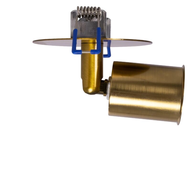 GLOBOSTAR® SARA 999-0061 Χωνευτό Φωτιστικό Οροφής με Ντουί 1 x E27 AC 220-240V IP20 – Χρυσό Βούρτσας – Μ8 x Π8 x Υ11cm / Q5.5cm