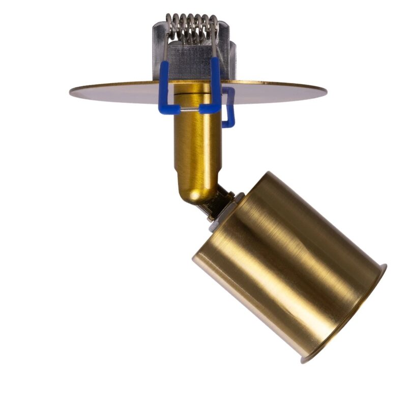 GLOBOSTAR® SARA 999-0061 Χωνευτό Φωτιστικό Οροφής με Ντουί 1 x E27 AC 220-240V IP20 – Χρυσό Βούρτσας – Μ8 x Π8 x Υ11cm / Q5.5cm