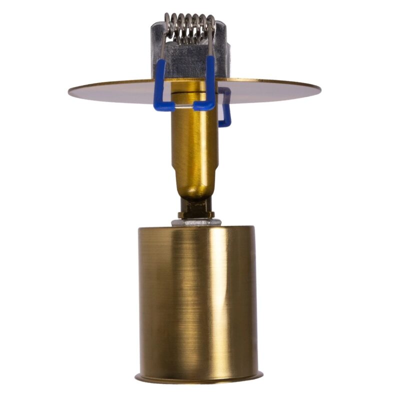 GLOBOSTAR® SARA 999-0061 Χωνευτό Φωτιστικό Οροφής με Ντουί 1 x E27 AC 220-240V IP20 – Χρυσό Βούρτσας – Μ8 x Π8 x Υ11cm / Q5.5cm