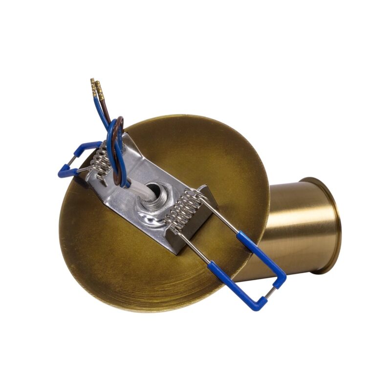 GLOBOSTAR® SARA 999-0061 Χωνευτό Φωτιστικό Οροφής με Ντουί 1 x E27 AC 220-240V IP20 – Χρυσό Βούρτσας – Μ8 x Π8 x Υ11cm / Q5.5cm