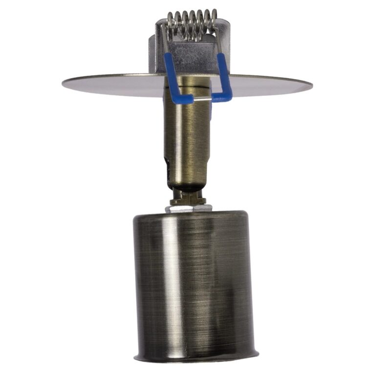 GLOBOSTAR® SARA 999-0062 Χωνευτό Φωτιστικό Οροφής με Ντουί 1 x E27 AC 220-240V IP20 – Μπρούτζινο – Μ8 x Π8 x Υ11cm / Q5.5cm
