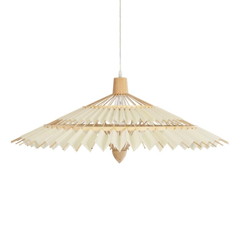 GLOBOSTAR® VENTALIA 999-0066 Boho Κρεμαστό Φωτιστικό Οροφής με Ντουί 1 x E27 AC 220-240V IP20 – Μπεζ – Μ83 x Π83 x Υ36cm
