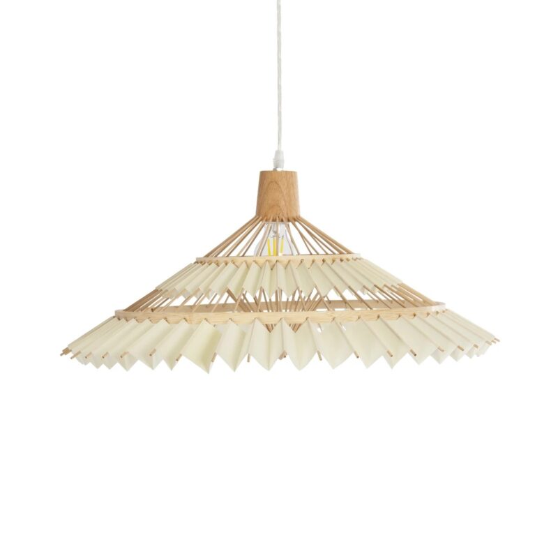 GLOBOSTAR® VENTALIA 999-0067 Boho Κρεμαστό Φωτιστικό Οροφής με Ντουί 1 x E27 AC 220-240V IP20 – Μπεζ – Μ60 x Π60 x Υ30cm