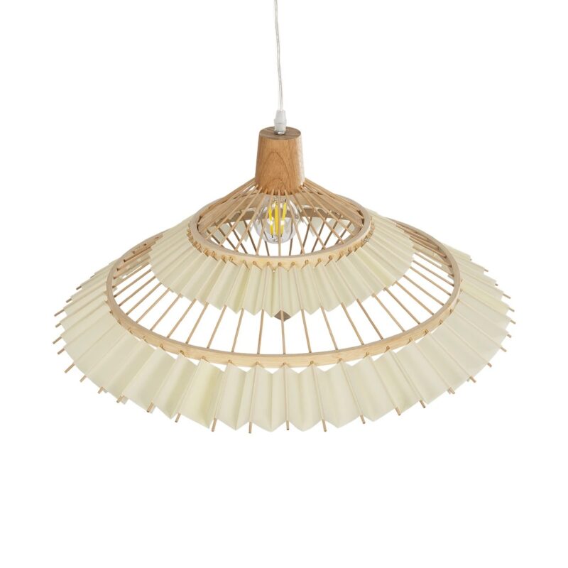 GLOBOSTAR® VENTALIA 999-0067 Boho Κρεμαστό Φωτιστικό Οροφής με Ντουί 1 x E27 AC 220-240V IP20 – Μπεζ – Μ60 x Π60 x Υ30cm