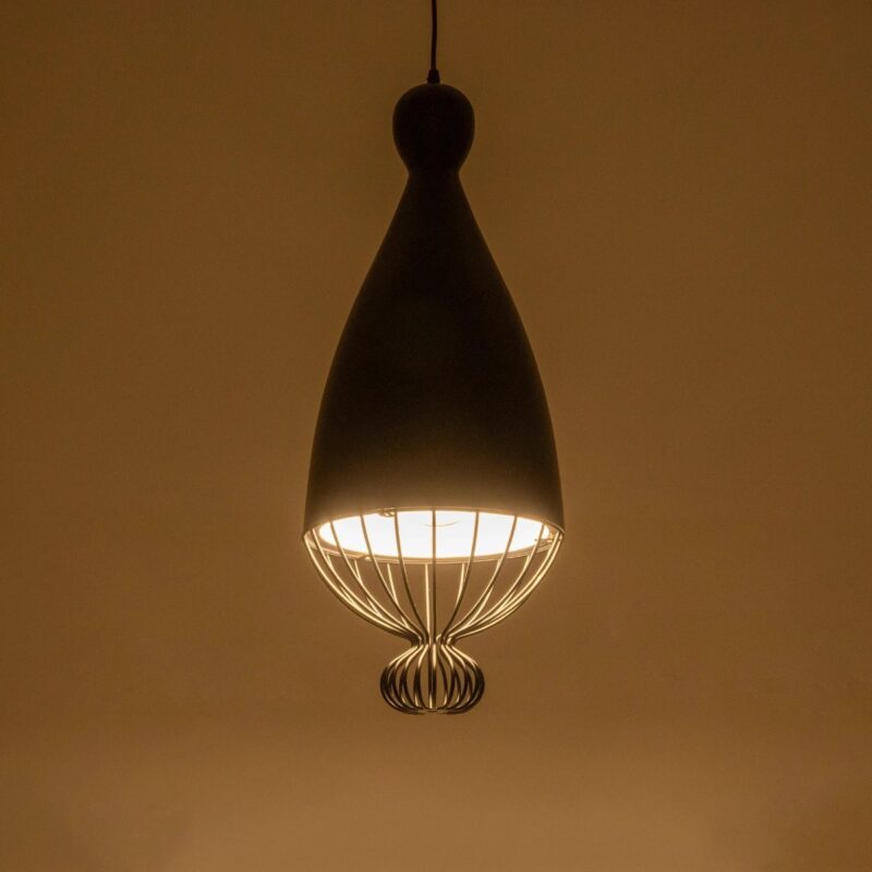 GLOBOSTAR® SOBRINO 999-0110 Vintage Κρεμαστό Φωτιστικό Οροφής με Ντουί 1 x E27 AC 220-240V IP20 – Μαύρο – Μ26 x Π26 x Υ70cm