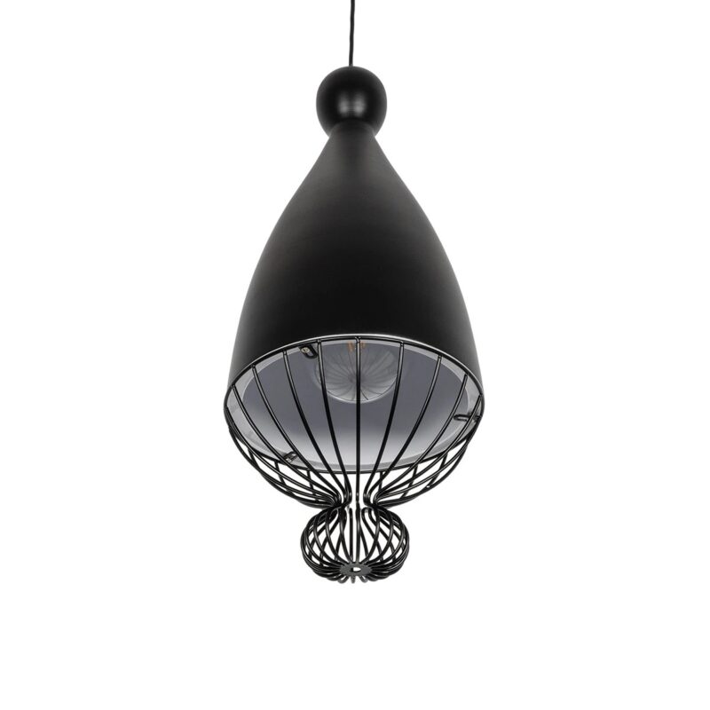 GLOBOSTAR® SOBRINO 999-0110 Vintage Κρεμαστό Φωτιστικό Οροφής με Ντουί 1 x E27 AC 220-240V IP20 – Μαύρο – Μ26 x Π26 x Υ70cm