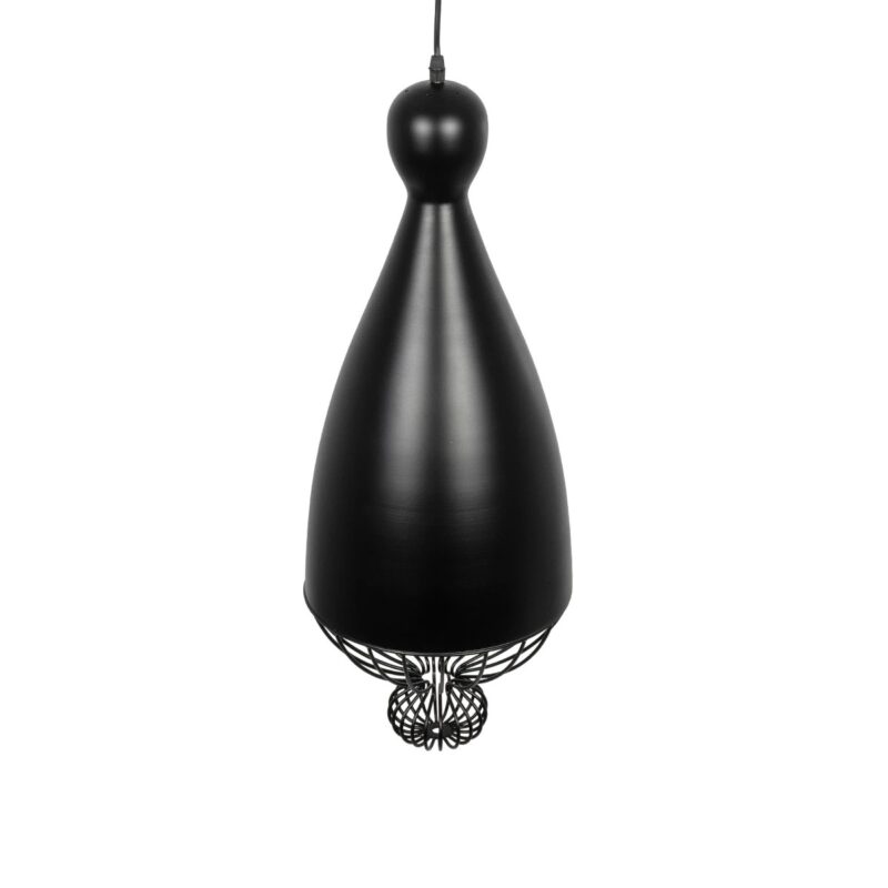 GLOBOSTAR® SOBRINO 999-0110 Vintage Κρεμαστό Φωτιστικό Οροφής με Ντουί 1 x E27 AC 220-240V IP20 – Μαύρο – Μ26 x Π26 x Υ70cm